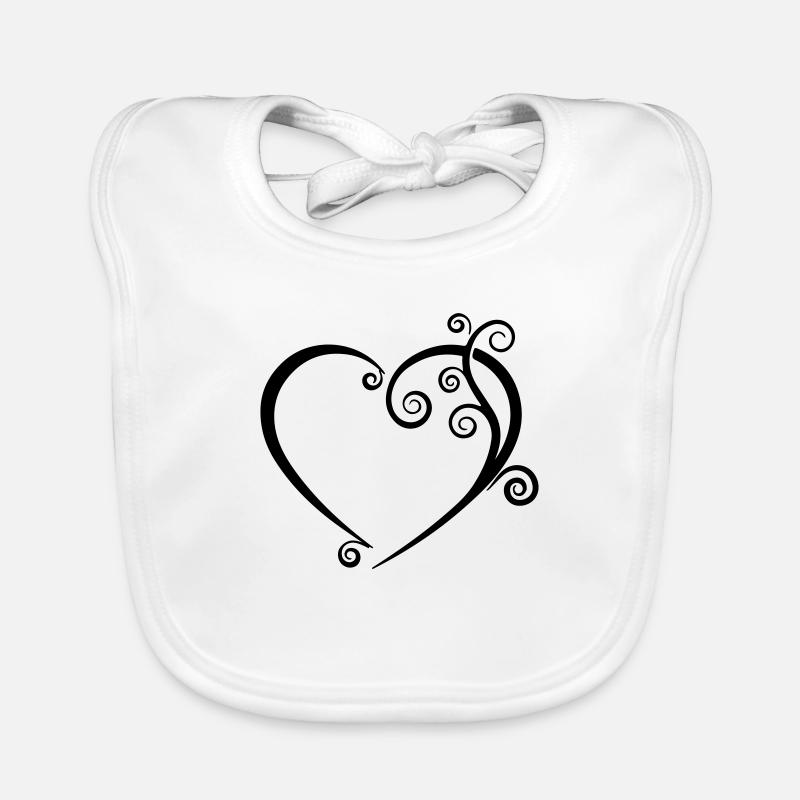 Open Heart - conception créative du cœur Bavoir bio Bébé