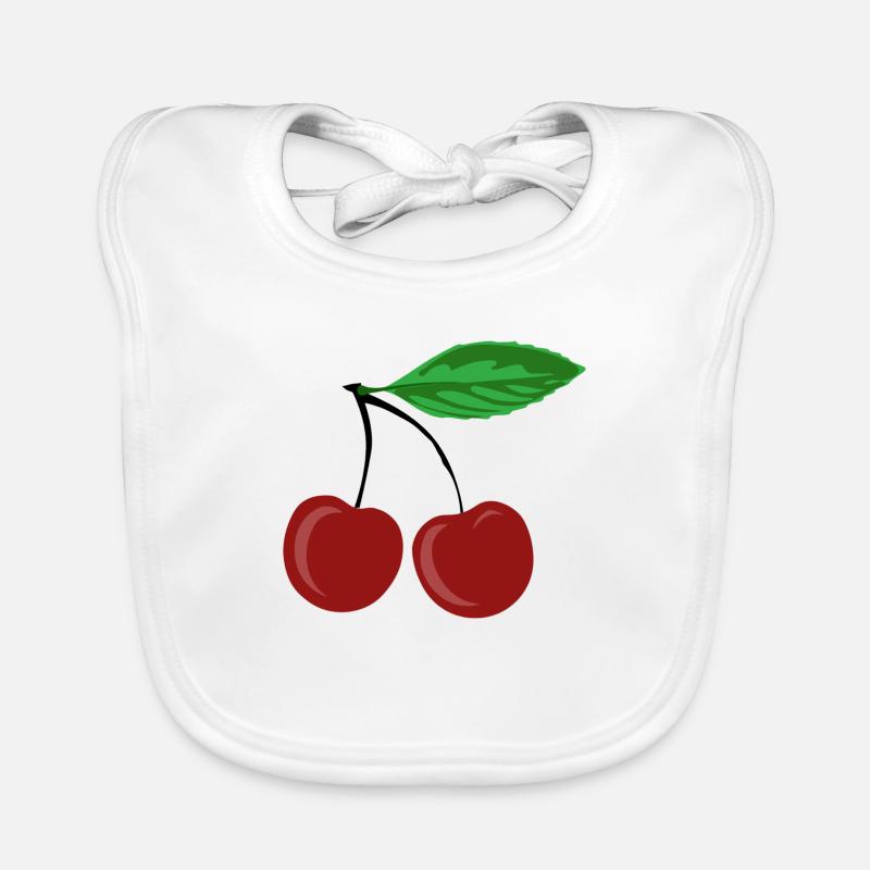 Red cherries Organic Baby Bibs
