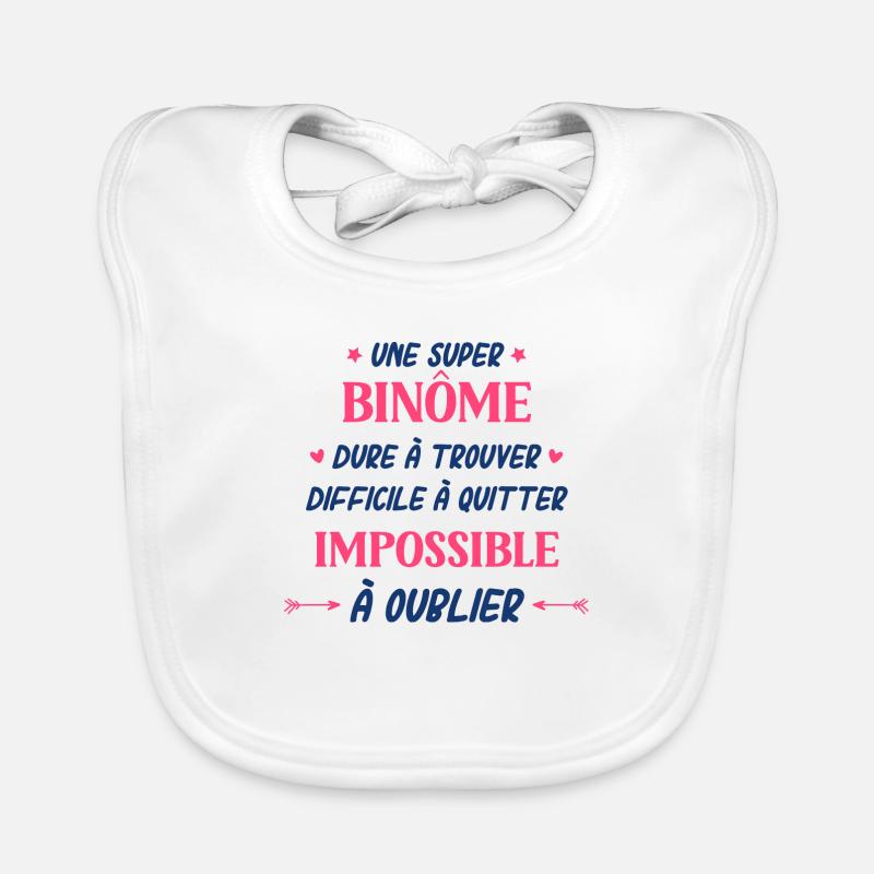 Une super binôme Bavoir bio Bébé