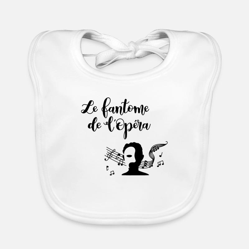 Le fantôme de l'opéra - Bavoir bio Bébé - blanc