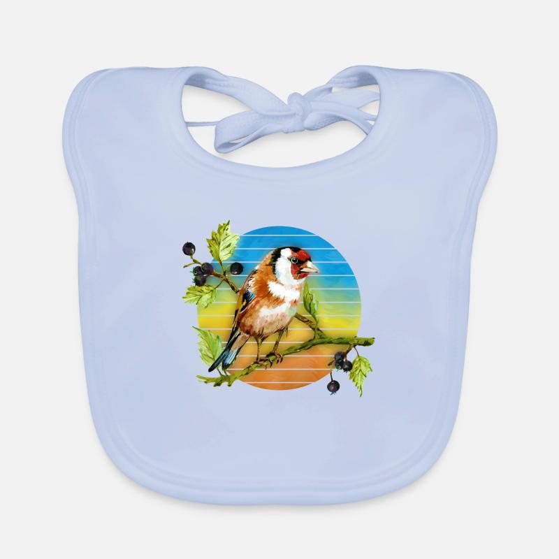 Bunter Vogel Baby Bio-Lätzchen