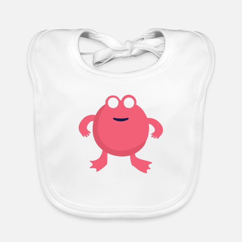 pink frog monster Baby Bio-Lätzchen