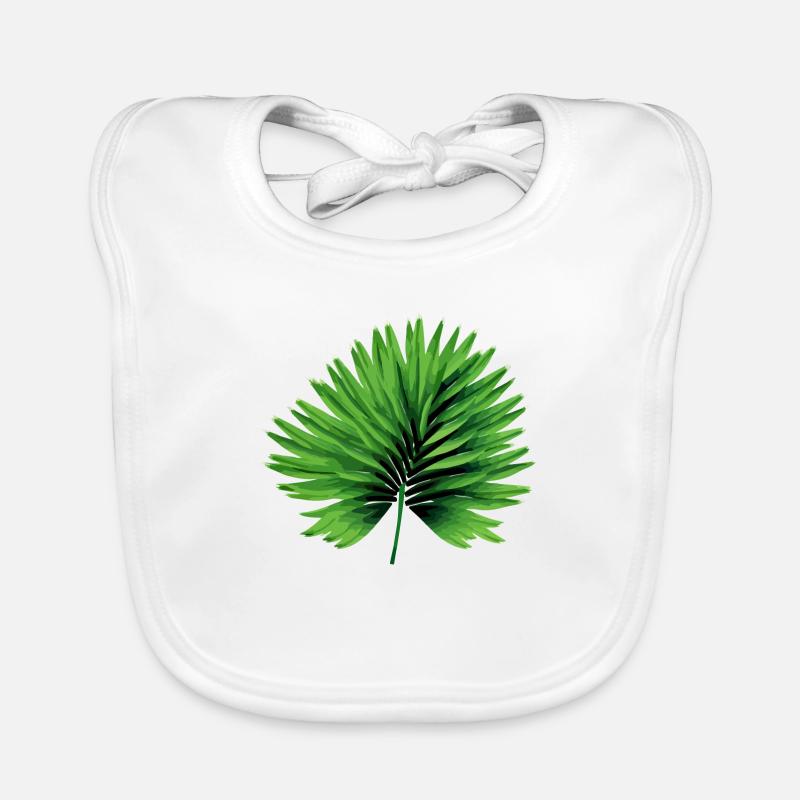 The palm leaf Organic Baby Bibs