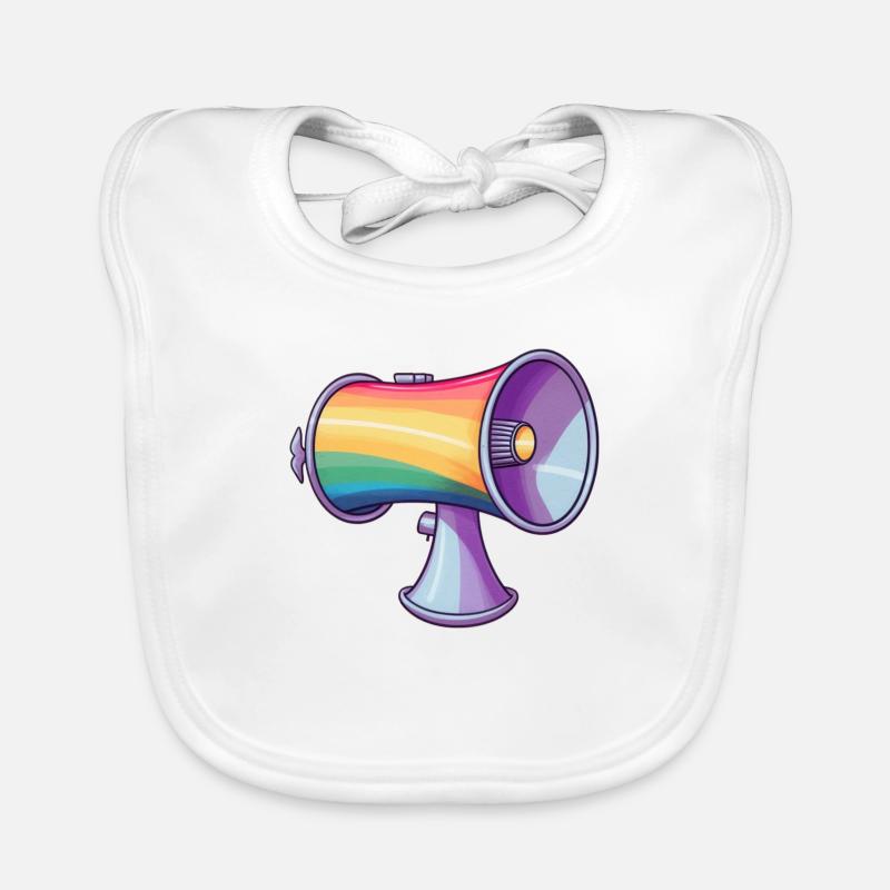 Pride Megaphone Organic Baby Bibs