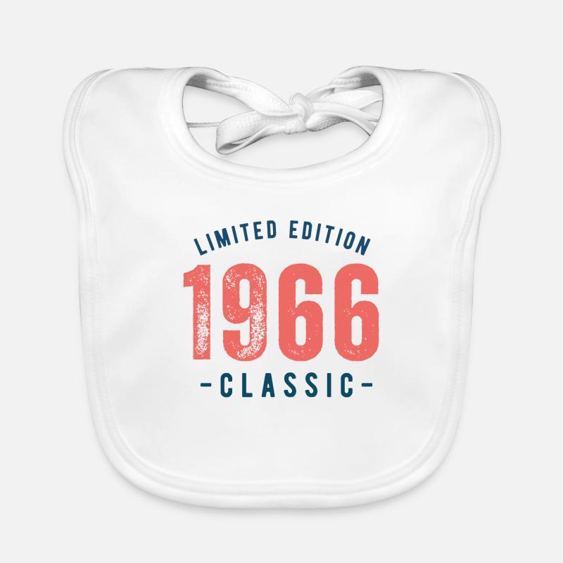 1966 White Aesthetic Limited Edition Baby Bio-Lätzchen