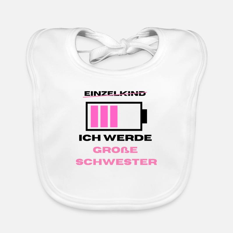 Ich werde große Schwester Baby Bio-Lätzchen