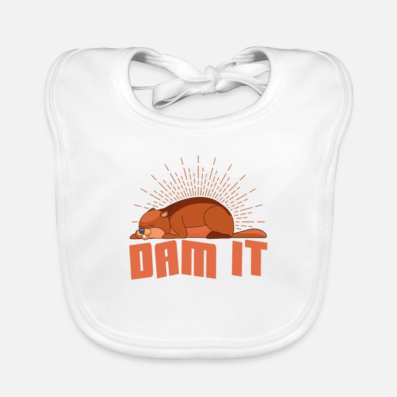 Dam It Animal Castor Rongeur Bavoir bio Bébé