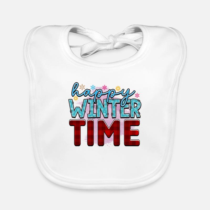 happy Winter time Bavoir bio Bébé