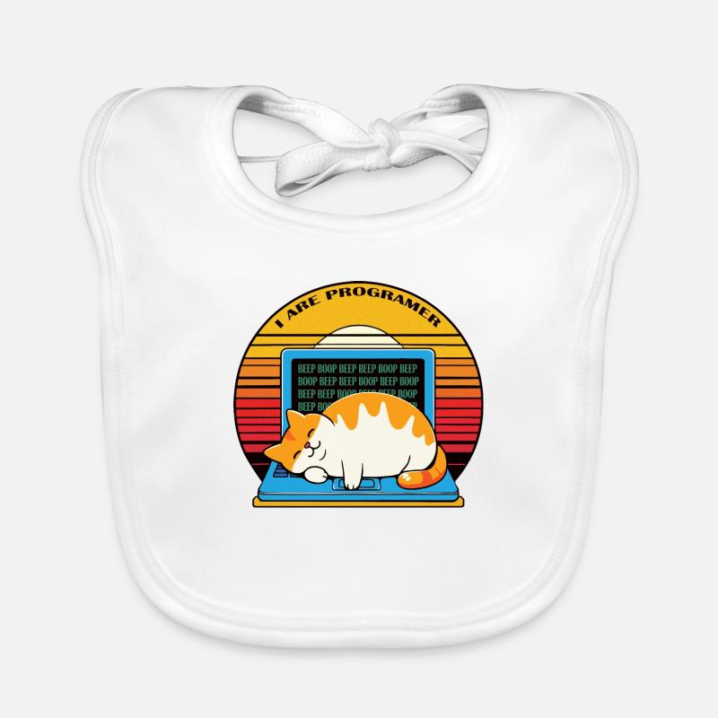 I are programmer, fat sleeping cat Organic Baby Bibs