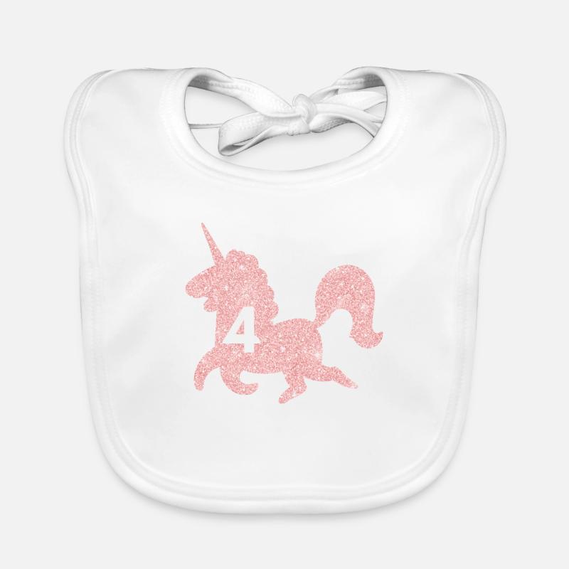 4e anniversaire licorne Bavoir bio Bébé