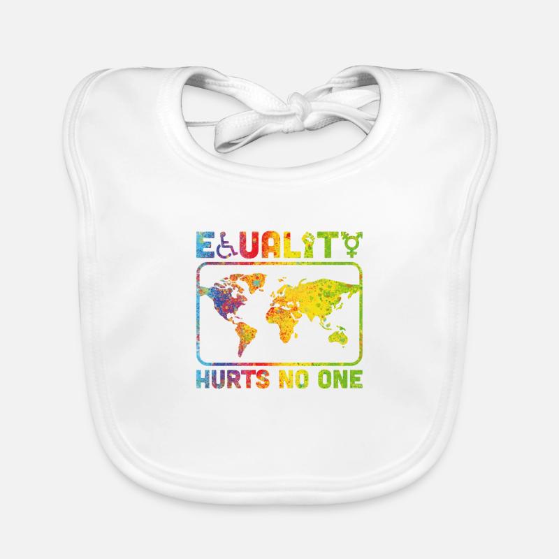 equality hurts no one - Baby Bio-Lätzchen - Weiß