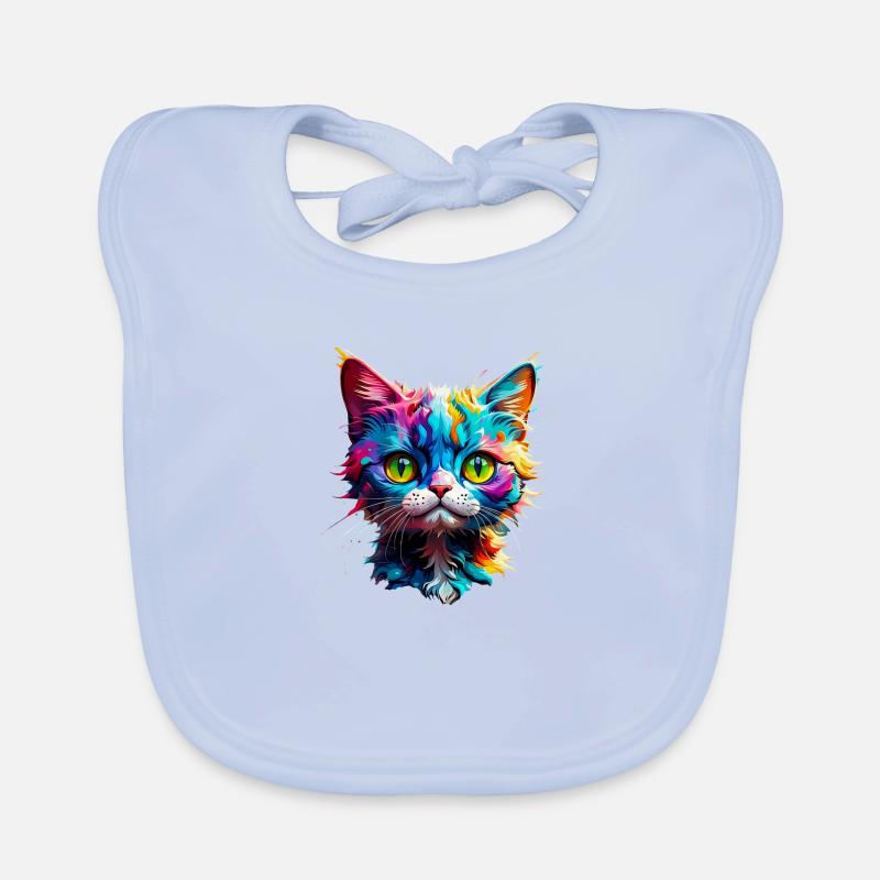Vorsicht Katze Baby Bio-Lätzchen