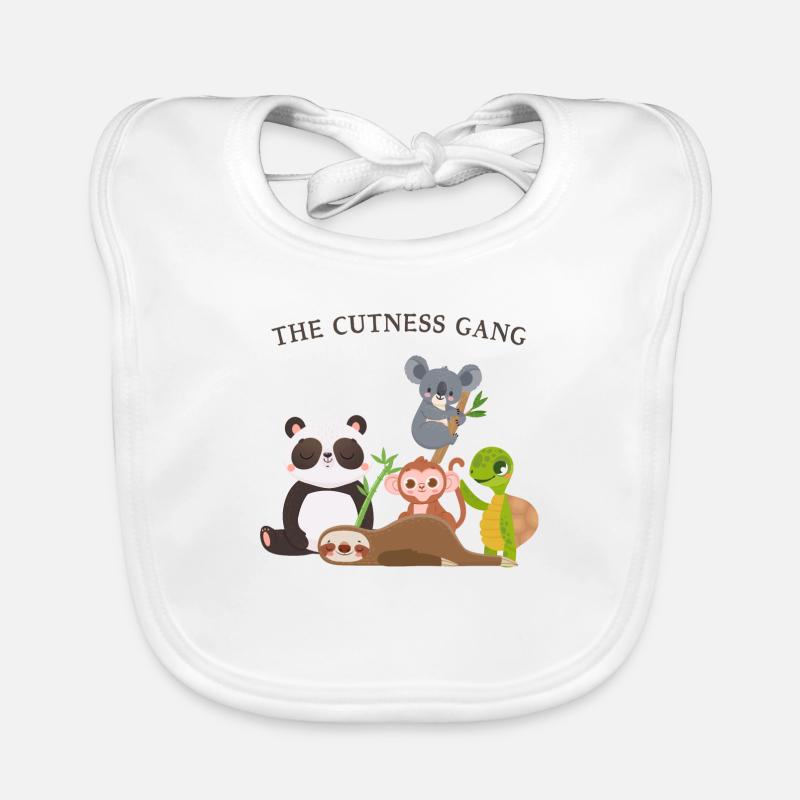 Le gang de la mignonnerie - Bavoir bio Bébé - blanc