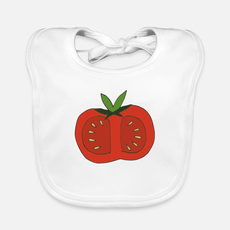 Tomato halved Organic Baby Bibs