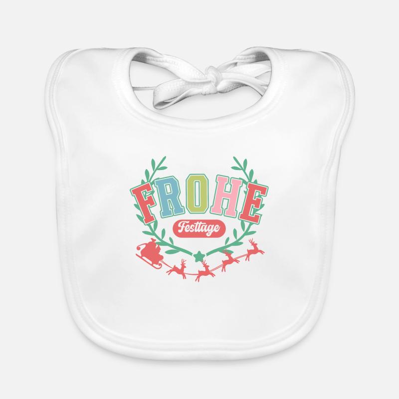 Joyeuses Fêtes Bavoir bio Bébé