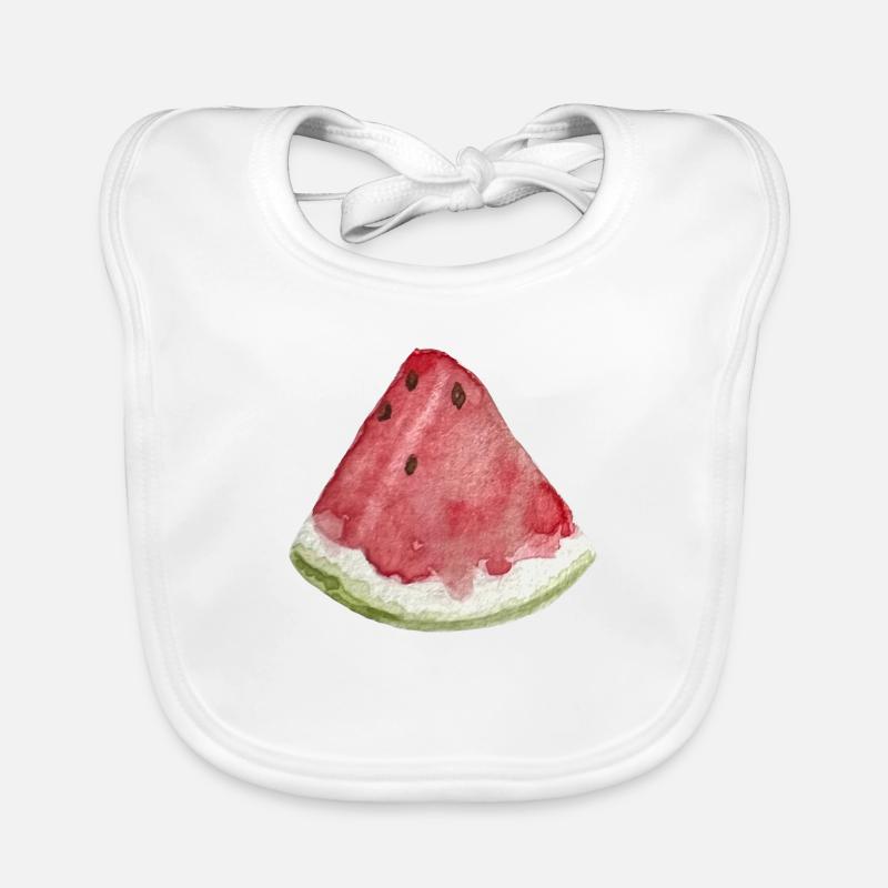 Watermelon slice Organic Baby Bibs