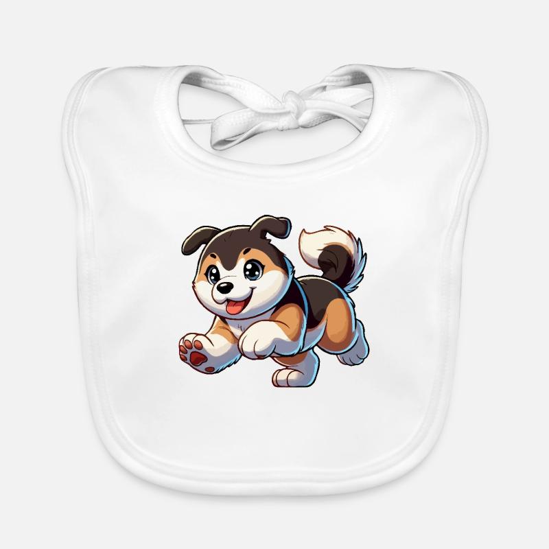 Akita-Welpe Baby Bio-Lätzchen