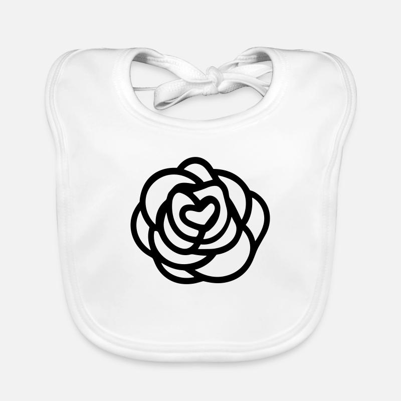 Rosa Blume Baby Bio-Lätzchen