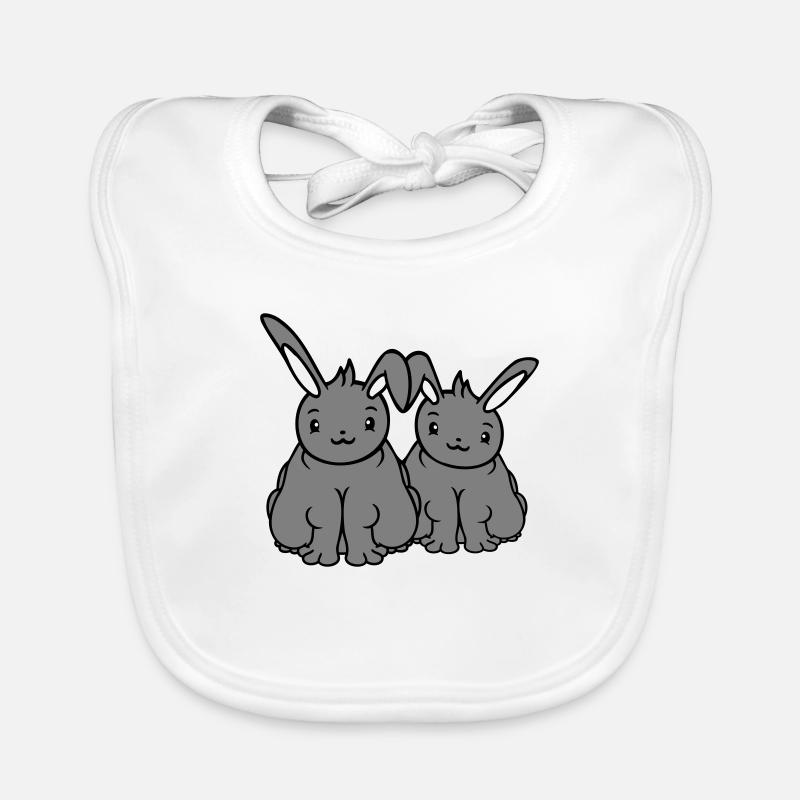 2 Bunnies Fat Friends Team Crew Overweight Fat Organic Baby Bibs