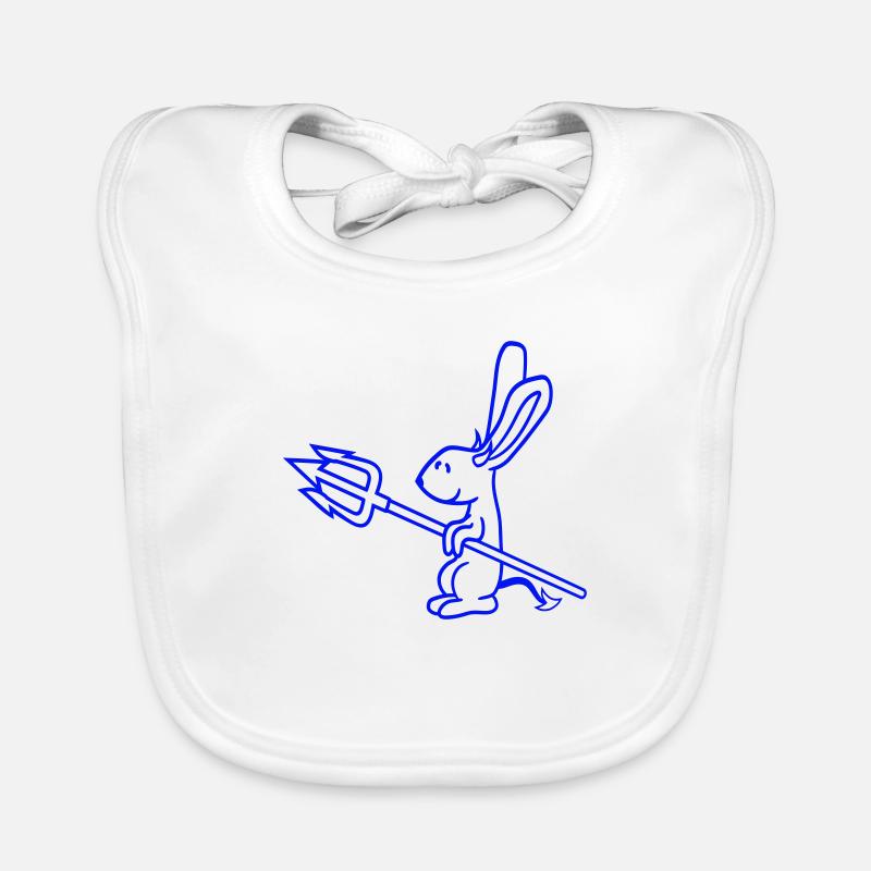 Bunny Devil Demon Evil Satan Hell Trident Costume Organic Baby Bibs