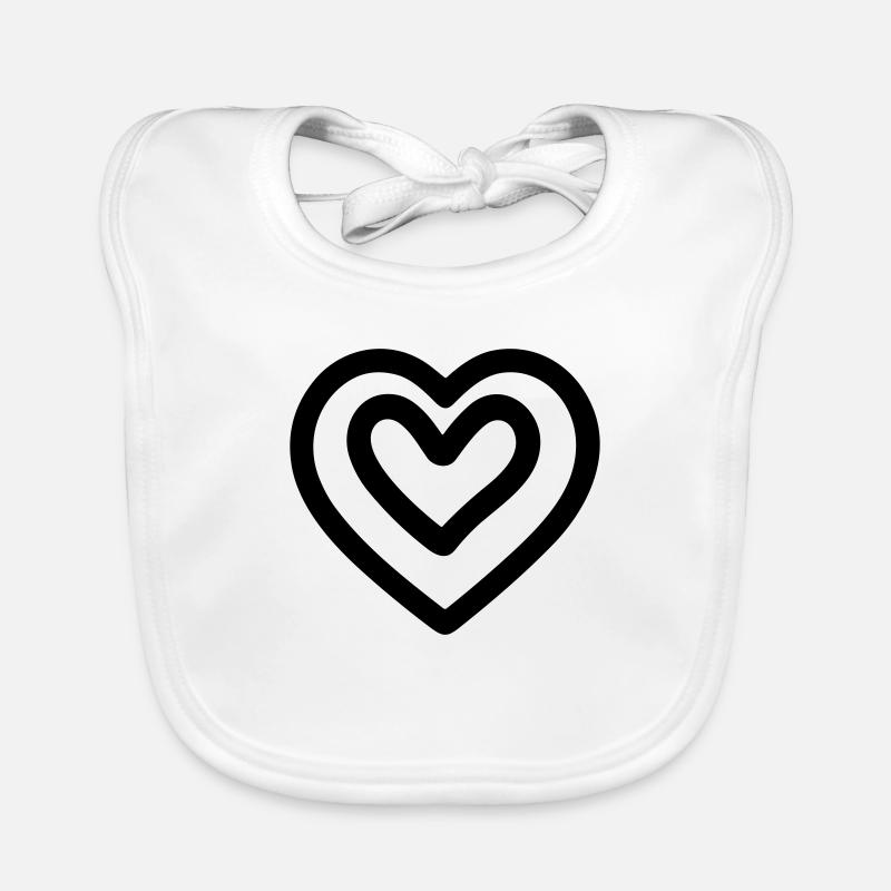 heart Organic Baby Bibs