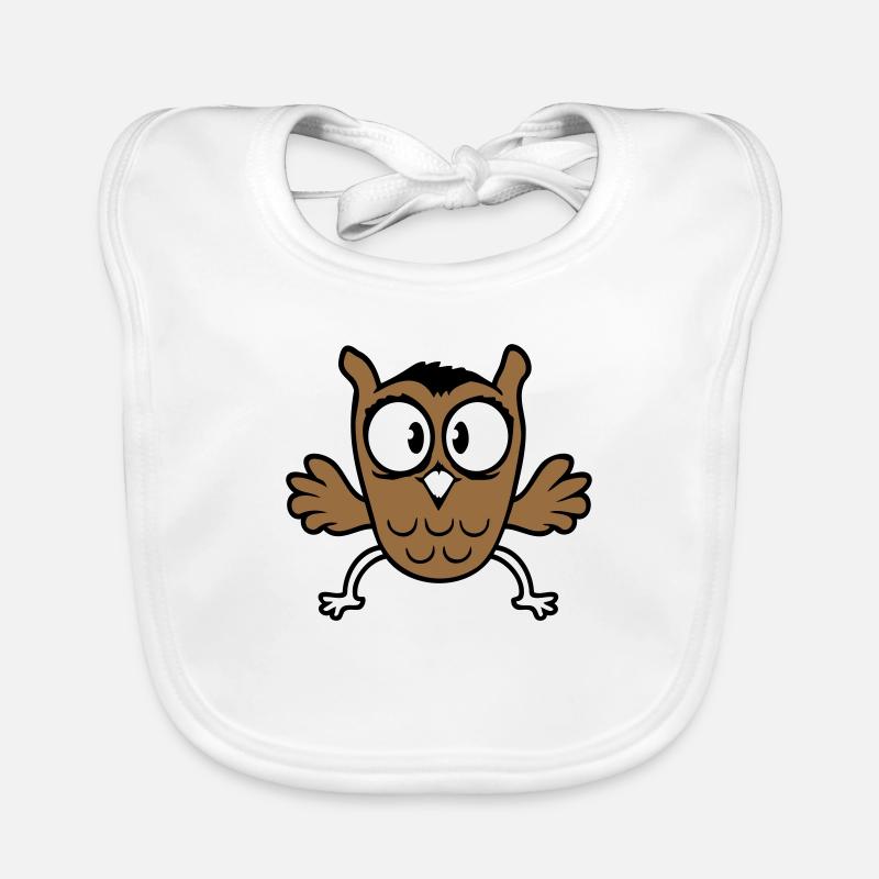 Owl Eagle Owl Jumps Funny, Jumping Jack Flies Flutters Organic Baby Bibs