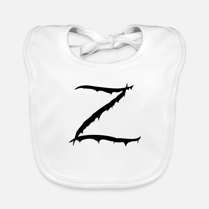 Z comme Zorro - Bavoir bio Bébé - blanc