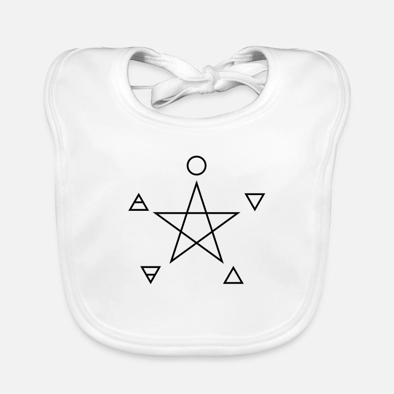 Pentagramm, Elemente, Magie Symbol Baby Bio-Lätzchen