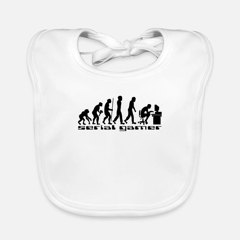 geek evolution gamer Baby Bio-Lätzchen