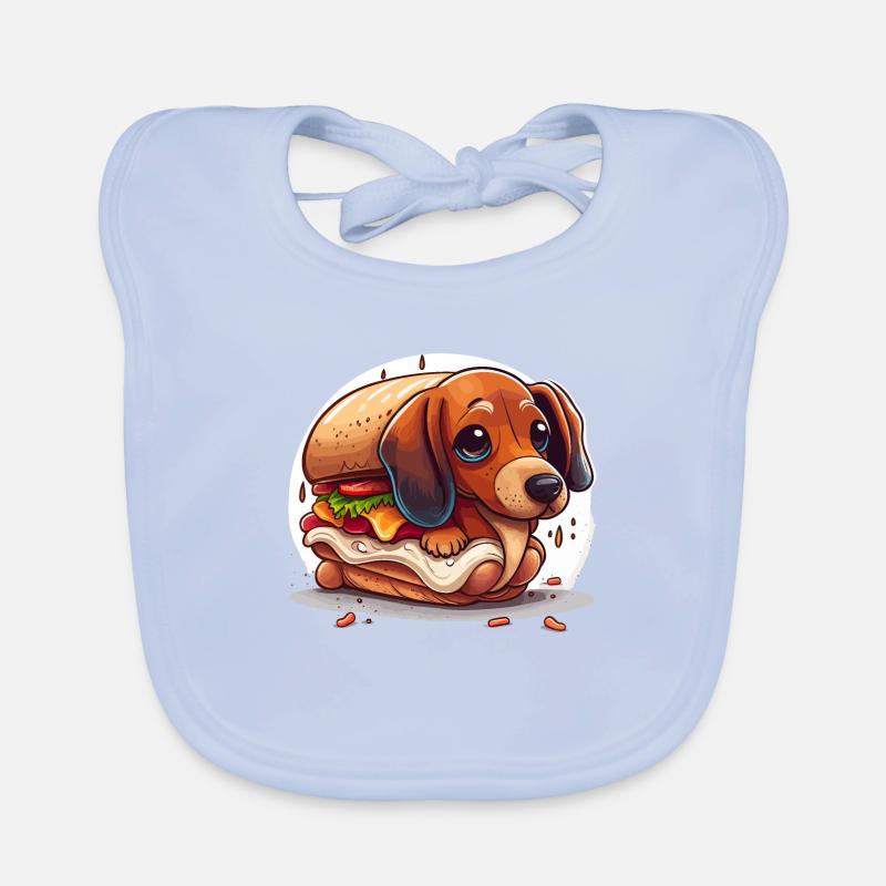 Chien de saucisse Bavoir bio Bébé