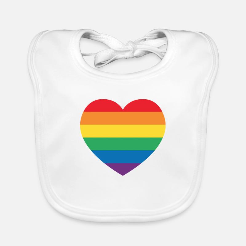 RAINBOW HEART 2 Bavoir bio Bébé