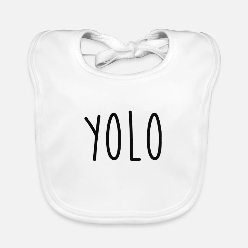 Yolo - Bavoir bio Bébé - blanc