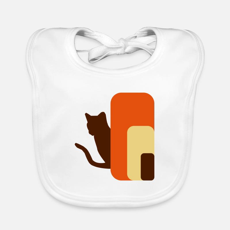 Chat rétro Katze Bavoir bio Bébé