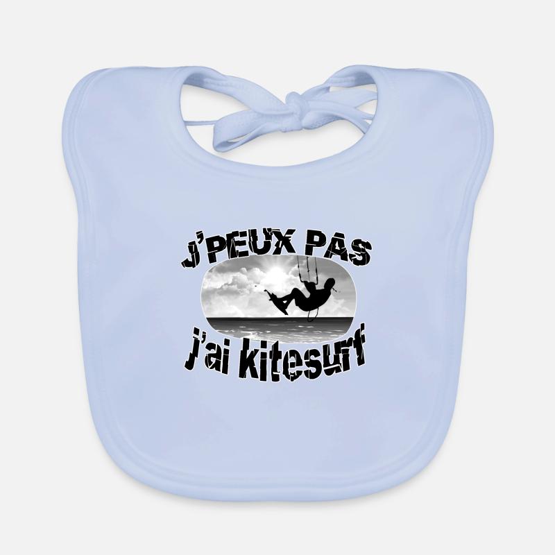j'peux pas j'ai kitesurf Bavoir bio Bébé