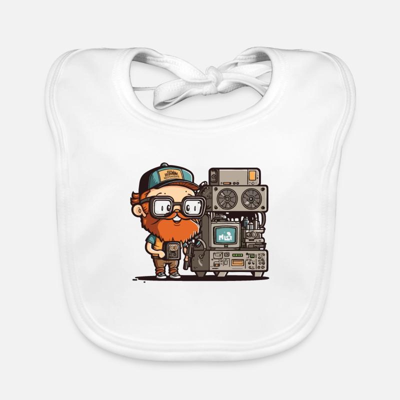 Geek Chic - Bavoir bio Bébé - blanc