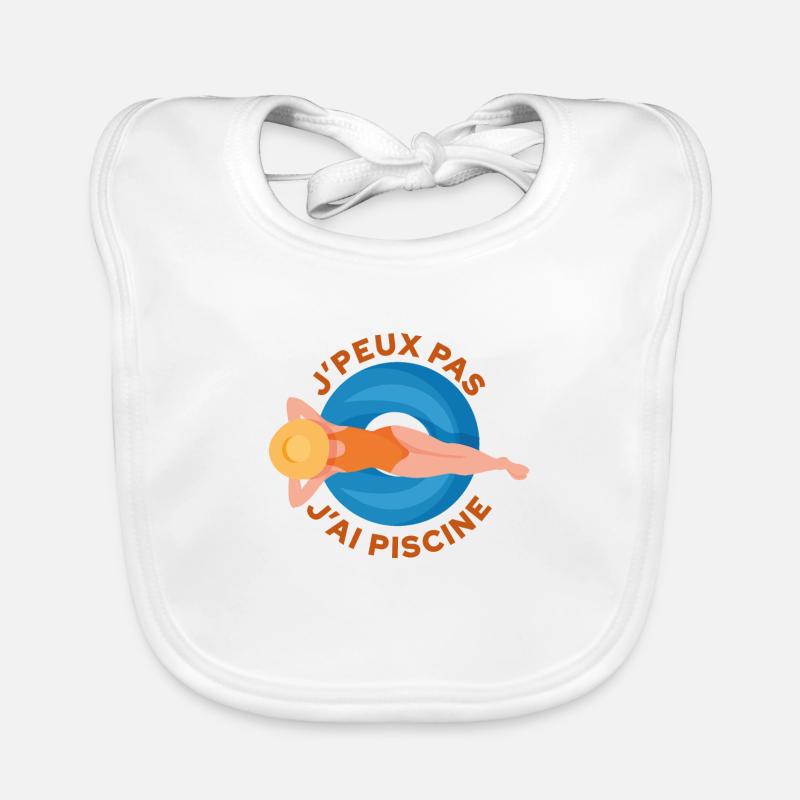 J'peux pas j'ai piscine Bavoir bio Bébé