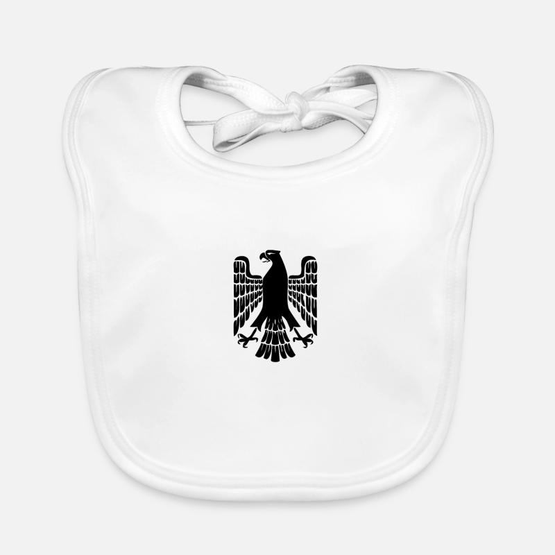 The german eagle in black Organic Baby Bibs
