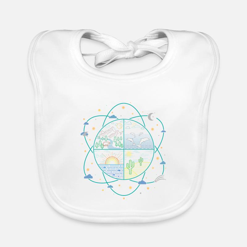 Landschaften (Atom) Baby Bio-Lätzchen