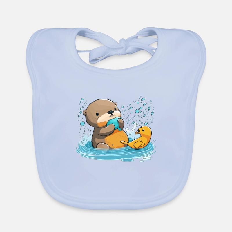 Gummiente Otter Baby Bio-Lätzchen