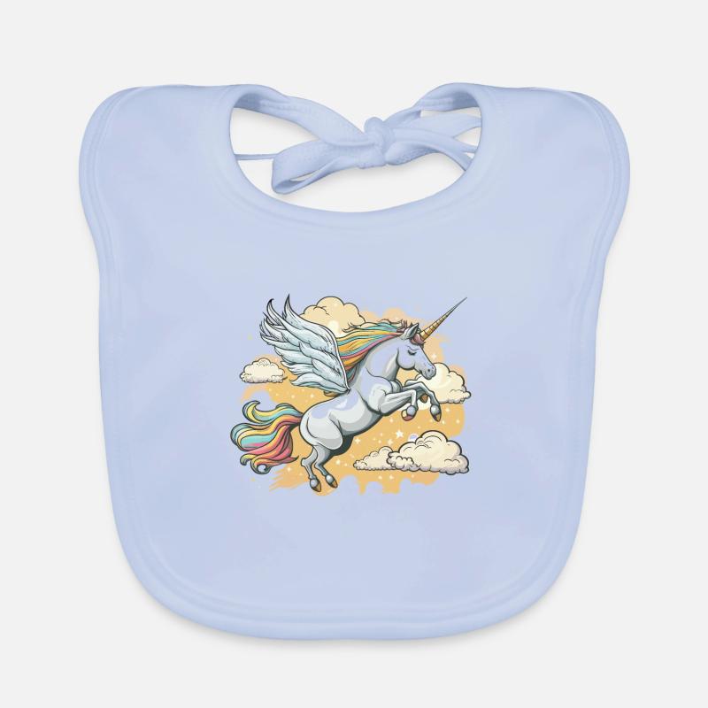 La Licorne ailée Bavoir bio Bébé