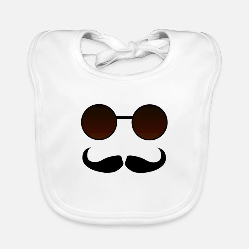 Hispter Schnurrbart und Brille Baby Bio-Lätzchen