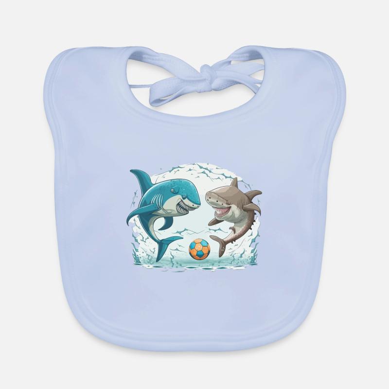Shark Kick Organic Baby Bibs