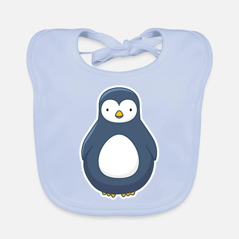 Pingouin mignon Bavoir bio Bébé