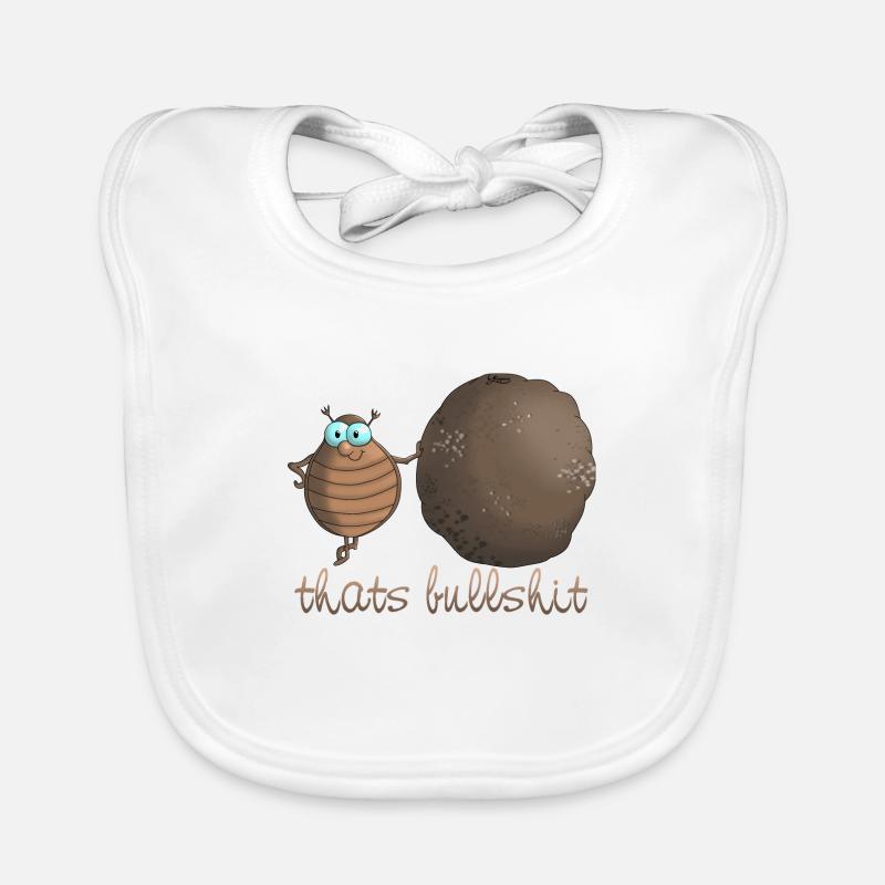 Dung beetle "thats bullshit" Organic Baby Bibs