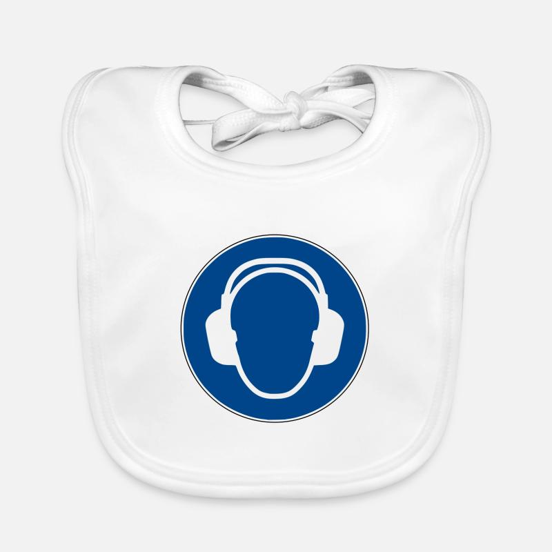 Attention, utilisez une protection auditive! Bavoir bio Bébé