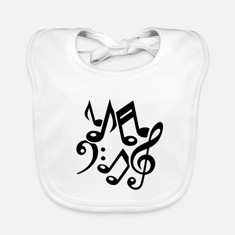 Notes de musique notes musique clef Bavoir bio Bébé