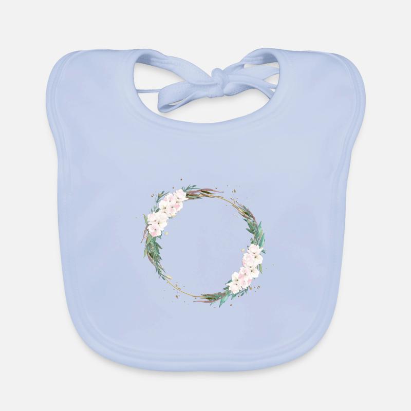 Cercle de fleurs Boho Beachy Bavoir bio Bébé