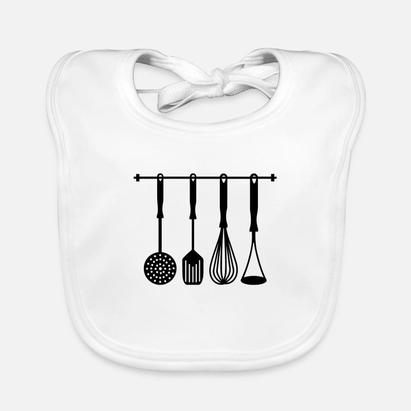Kitchen Appliances Chef Cooking Saying Gift Organic Baby Bibs