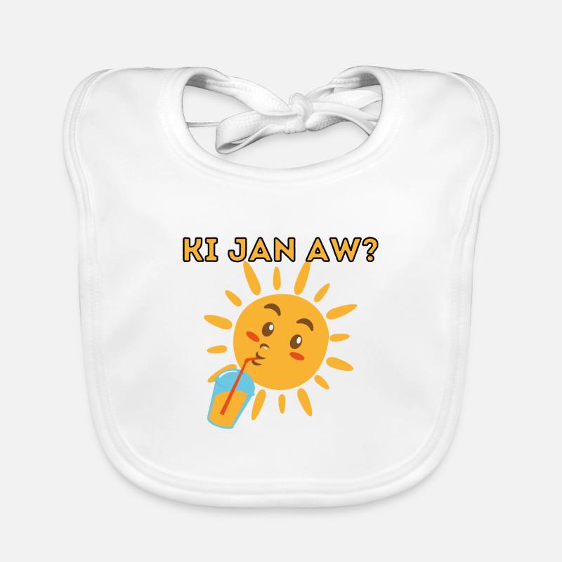 Ki jan aw? - Bavoir bio Bébé - blanc