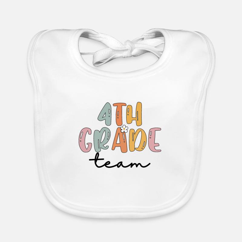 Team 4th Grade Squad Elementary School Organic Baby Bibs